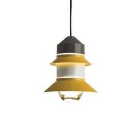 MARSET Lampada a sospensione da esterno Santorini, IP65, senape