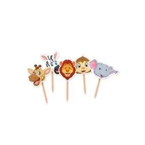 Picks Stuzzicadenti Animali Jungle Giungla Festa Compleanno Bambini Coordinati Party Buffet - Conf. 25